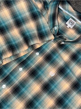 Cinch Plaid Western Wear Button Down Short Sleeve Shirt Men’s Size 3XL